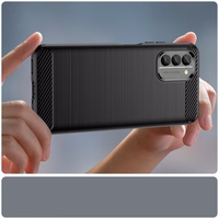 Carbon apvalks viedtālrunim Nokia G400 elastīgs silikona oglekļa apvalks melns