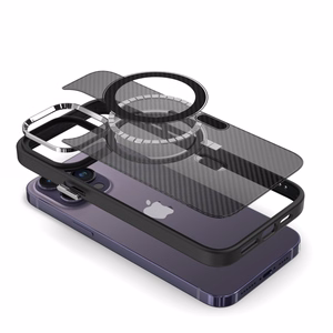 Tel Protect magnētiskais oglekļa viedtālruņa apvalks Iphone 13 Pro melns