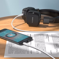 Borofone Kabelis AUX BL21 Lemon - 3,5 mm audio ligzda uz 3,5 mm audio ligzdu - 1 metra garš zilais kabelis