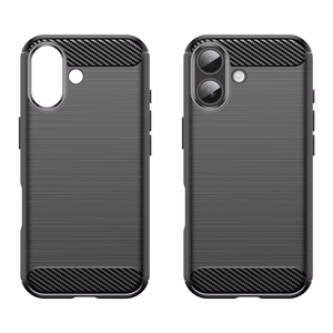 Carbon viedtālruņa apvalks iPhone 17 - melns