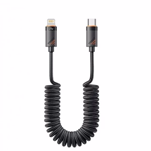 USB Kabelis Essager Chuan4 melns 29W Type-C / Lightning 180cm