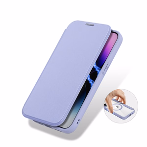 iPhone 15 Pro Max Magnētiskais MagSafe Atveramais apvalks Dux Ducis Skin X Pro - violets