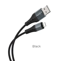 Kabelis USB-A uz Lightning Hoco 2,4A 1 m X38 melns