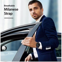 DUX DUCIS pulksteņa siksna MILANESE nerūsējošā tērauda magnētiskā 20 mm zila