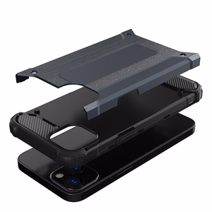 Hybrid Armor viedtālruņa apvalks iPhone 14 Plus bruņots hibrīda apvalks melns