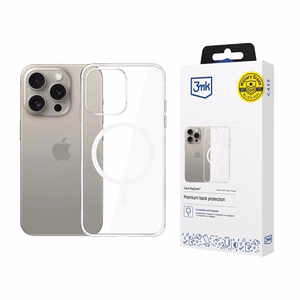 3mk Clear MagCase Case for Apple iPhone 15 Pro Max - Transparent
