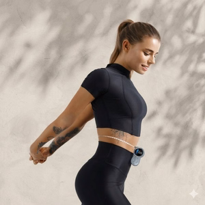 RENPHO Smart Body Tape Measure+ Y002 viedā ķermeņa mērlente, melna