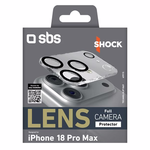 SBS Full rūdīta stikla kameras objektīvu aizsargs modelim iPhone 18 Pro Max