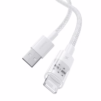 Baseus Gem USB to IP 2.4A fast charging cable 1 m balts