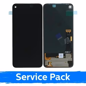 LCD displejs saderīgs ar Google Pixel 4A / G025 / melns ar rāmi (Service Pack)