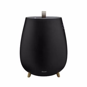 Duux Tag Gen2 – 12 W ultraskaņas gaisa mitrinātājs telpām līdz 30 m², 2,5 l tvertne, 250 ml/h, melnā krāsā