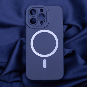 Silikona Mag futrālis iPhone 15 Plus 6,7" tumši zils