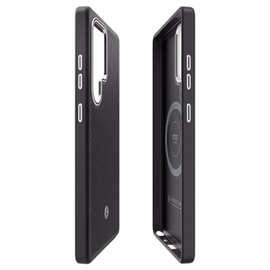 Spigen Enzo Aramid GP-FPS938PGABW silikona apvalks ar iebūvētu MagFit gredzenu Samsung Galaxy S25 Ultra - melns