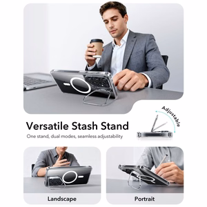 ESR Classic Hybrid Kickstand MagSafe futrālis Samsung Galaxy S26 Ultra - caurspīdīgs