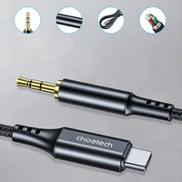 Choetech AUX006 USB-C / mini džeks 3,5 mm kabelis 1 m - melns