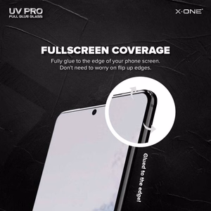 UV PRO rūdītais stikls X-ONE – paredzēts Samsung Galaxy S9 (saderīgs ar vāciņu)