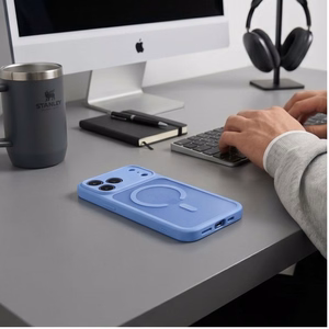 Tech-Protect BasicMag MagSafe maciņš, paredzēts iPhone 17 Pro / 18 Pro, matēti gaiši zils