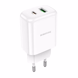 Borofone Wall charger BN4 Potential - USB + Type C - QC 3.0 PD 2.0 20W white