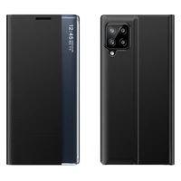 Sleep Case grāmatas tipa apvalks ar viedu logu Samsung Galaxy A22 4G melns