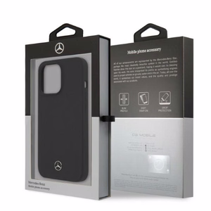 Mercedes Silikona Līnija Magnētiskais apvalks iPhone 13 Pro / iPhone 13 - melns