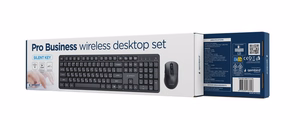 GEMBIRD KBS-WMS-01-CYRL bezvadu tastatura un pele, kirilica, melna