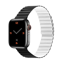Silikona magnētiskais cilpa Apple Watch 38/40/41 divpusējs dizains 2 balts-melns