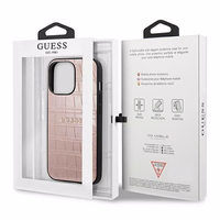Guess Croco Strap Collection viedtālruņa apvalks iPhone 13 Pro / 13 6.1" - rozā