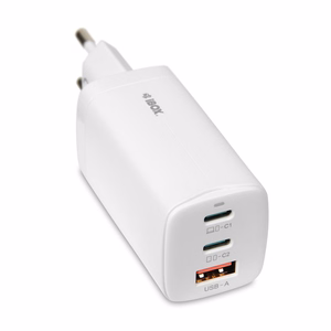 iBOX C-65 balts, GaN 65W universāls lādētājs