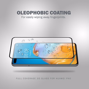 Crong 3D Armor Glass 9H rūdīta stikla ekrāna aizsargs Huawei P40, ar uzstādīšanas rāmi
