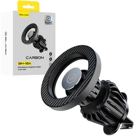 Auto turētājs BH-16A karboniskais magnētiskais MagSafe uz gaisa ventilācijas atveri melns (m)