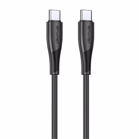 USB kabelis Awei CL-182C USB-C uz USB-C 1.0m melns