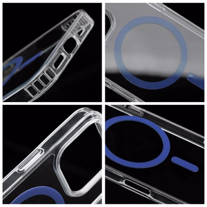 Maciņš Samsung A27 Drop Glue Colorful Ring Mag Cover saderīgs ar MagSafe gaiši zils