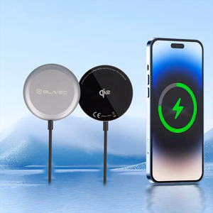Индукционное зарядное устройство Blavec BQI-03 Qi2 15W магнитное MagSafe (BQI03-QI2MB) чёрное (повреждённая упаковка)