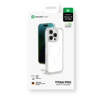 AmazingThing Titan Pro Mag viedtālruņa apvalks ar magnētisko gredzenu iPhone 16 Pro Max - caurspīdīgs