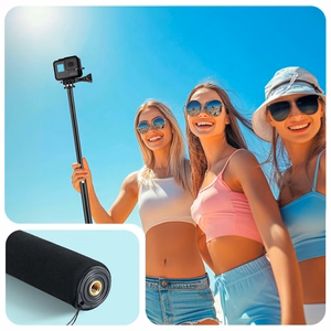 Tech-Protect GA100 Monopad & Selfie Stick priekš GoPro / DJI - melns