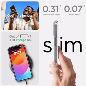 Spigen Ultra Hybrid Mag viedtālruņa apvalks ar MagSafe iPhone 15 Plus - balts