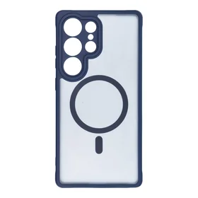 FULL MATTE MAG COVER viedtālruņa apvalks saderīgs ar MagSafe Samsung S25 Ultra zila