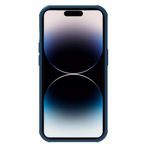 Nillkin Super Frosted Shield Pro viedtālruņa apvalks iPhone 14 Pro aizmugurējais apvalks zils