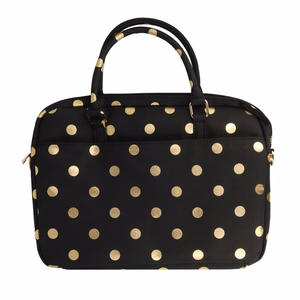 Wonder Briefcase Laptop 17 inches gold polka-dot