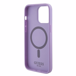 Guess GUHMP15XPSAHMCU iPhone 15 Pro Max 6.7" violets/violets cietais apvalks Saffiano MagSafe