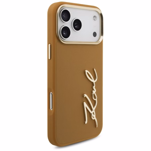 Karl Lagerfeld Karl Script Logo apvalks iPhone 17 Pro Max - brūns