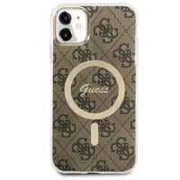Guess GUHMN61H4STW iPhone 11 6.1" brūns/brūns cietais apvalks 4G MagSafe