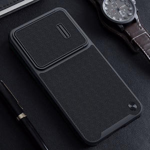 Nillkin Textured S viedtālruņa apvalks Samsung Galaxy S23+ ar kameras vāciņu melns