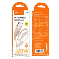 Kabelis USB-C uz USB-C Hoco 3A 60W 1 m X114 rozā