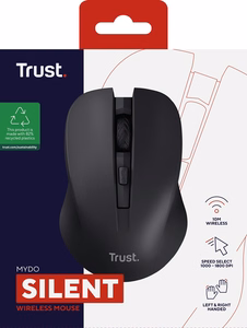 Trust Mydo bezvadu optiskā pele, melna