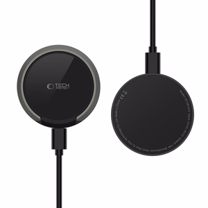 Tech-Protect QI15W-A33 indukcijas lādētājs ar MagSafe un statīvu ar USB-A / USB-C kabeli - melns