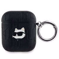 Karl Lagerfeld Monogram Choupette AirPods 1/2 apvalks - melns
