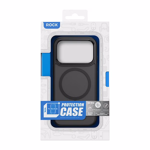 Rock Guard Touch Matte Sērijas Magnētiskā Apvalks Iphone 17 Pro - melns (metāla objektīva rāmis)