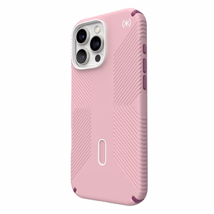 Speck Presidio2 Grip ClickLock & MagSafe vāciņš ierīcei iPhone 16 Pro Max, Wednesday Pink / Boysenberry Purple / balts