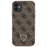 Guess GUHCN61P4TDSCPW apvalks iPhone 11 / Xr - brūns krustenisks 4G metāla logotips